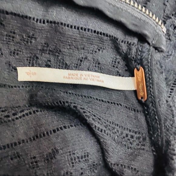 Free People black flowy lace high neck tank ~S - Picture 5 of 7